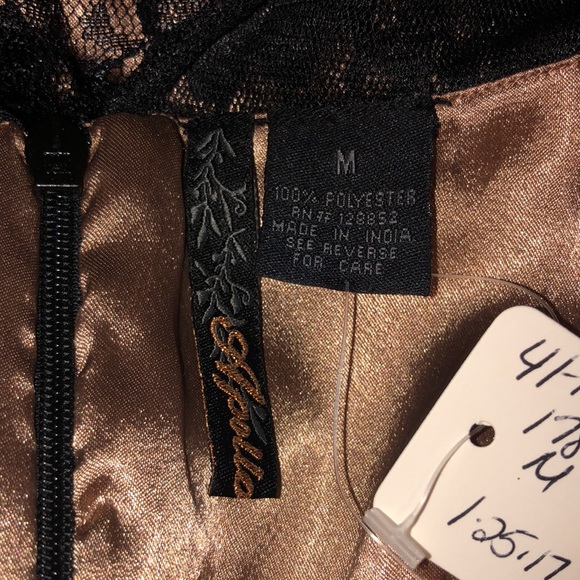 Apollo Black/Brown Lace Dress. NWT. M - Picture 7 of 8